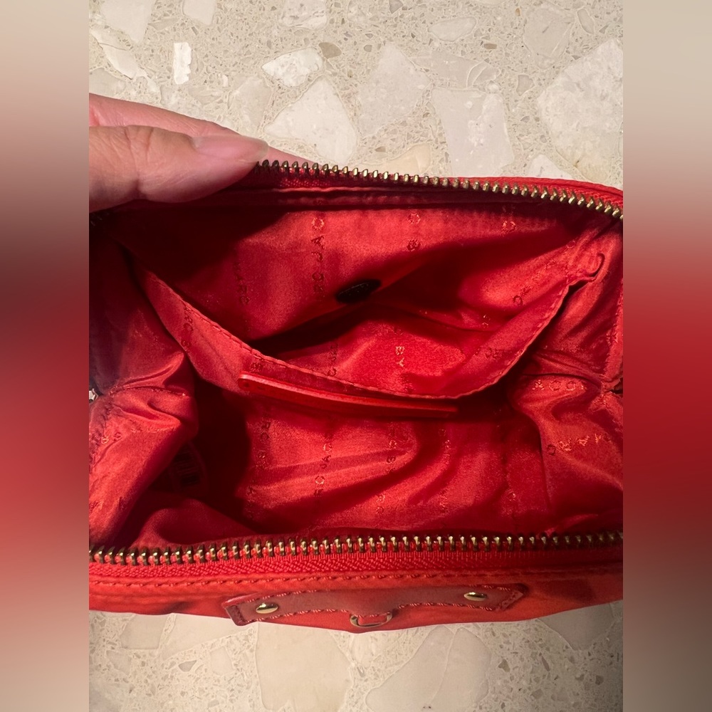 Marc by Marc Jacobs Preppy Nylon Cosmetic Pouch Red Orange - Picture 5 of 5